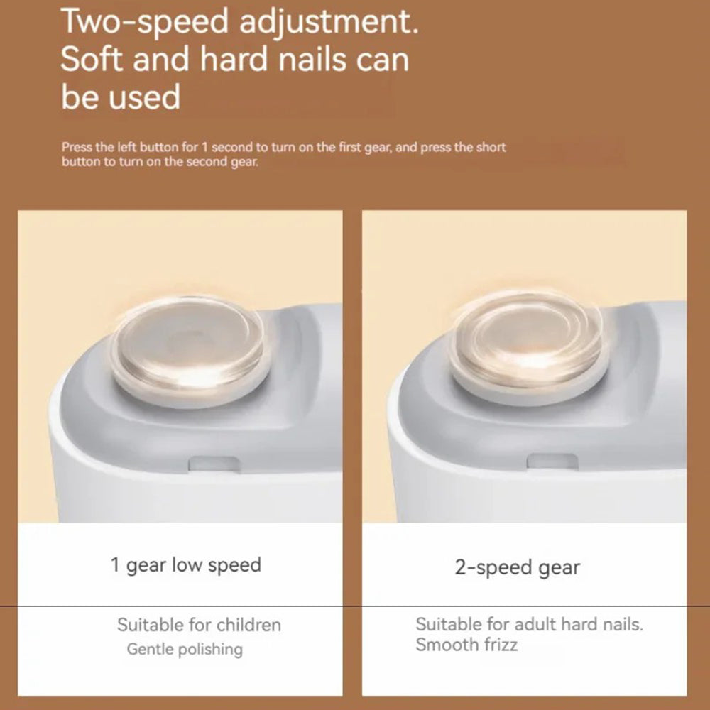 XIAOMI YOUPIN SHOWLON LQ-DDZJD01 Electric Nail Clipper 2 Speeds Polishing Fingernail Trimmer, Standard Version XIAOMI YOUPIN SHOWLON LQ-DDZJD01 Electric Nail Clipper 2 Speeds Polishing Fingernail Trimmer, Standard Version